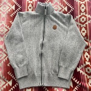 XMAIL zip up knit sweater